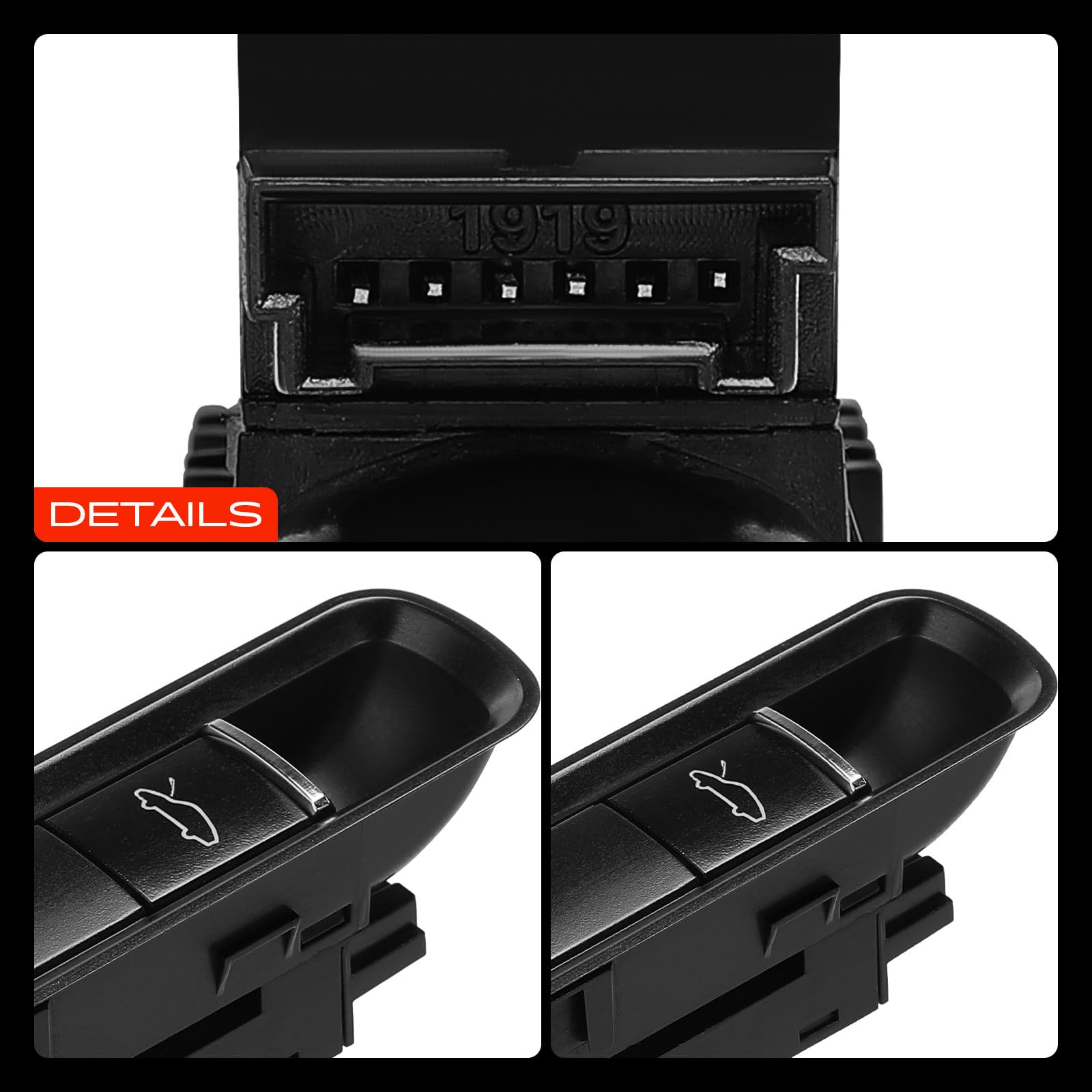 Frankberg Coperchio bagagliaio Interruttore 6 poli Portellone posteriore Compatibile con 911 991 718 B.o.x.s.t.e.r 982 718 C.a.y.m.a.n 982 911 Cabriolet 991 Replace# 99161310501A05