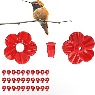 30 Conjuntos de Flores de Alimentador de Beija-flor, Peças de Alimentador de Beija-flor Acessórios Exclusivos de Alimentador de Pássaros Substituíveis, Flores de Substituição de
