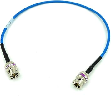 AV-Cables 12G 4K HD SDI BNC - BNC Cable 4855R Mini RG59 1.0ft, Blue