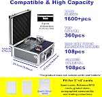 Lockable Portable Card Storage Box with Key Lock with Handle and Shoulder Strap for Toploader,Graded Card, Sports Card Collection,Storage and Trading