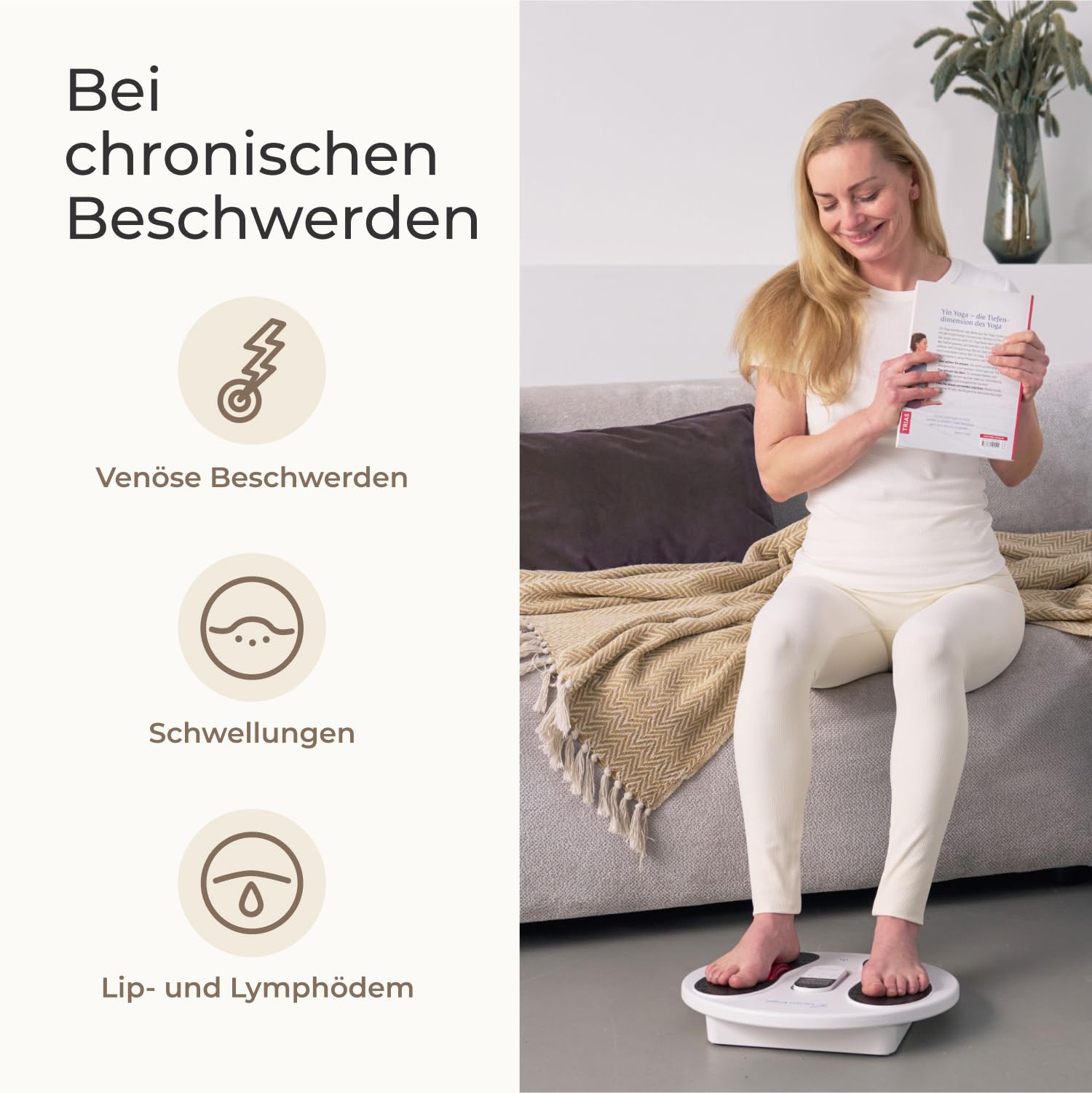 Venen Engel EMS Venen Board Durchblutungs-Stimulator | Behandlung bei Bein-Schmerzen und Schwellungen, Krämpfen | Medizinisch Zertifiziert | EMS-Therapie | verbessert Durchblutung | inkl. Körper-Pads
