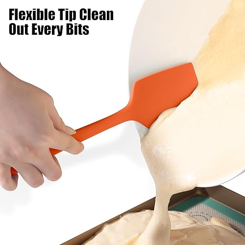 Miniatura 4 de Doosu - Raspadores de espátula de silicona de 3 piezas 600 F resistentes al calor de grado alimenticio para cocina, sin BPA, herramienta de cocina