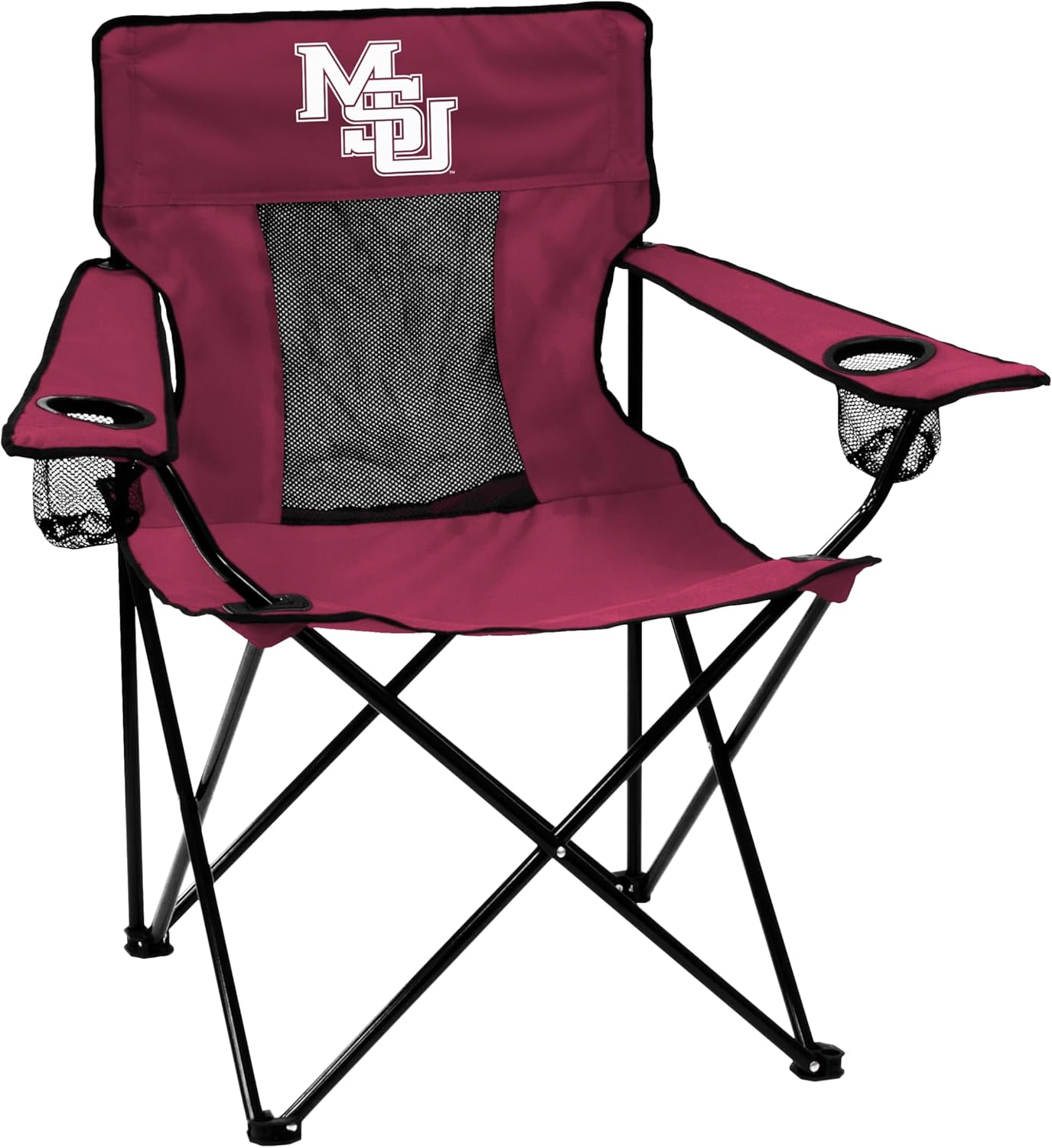 Logo Brands NCAA Michigan Wolverines Elite Chair, Unisex Adult Chair with Two Cup Holder, One Size, Team Color