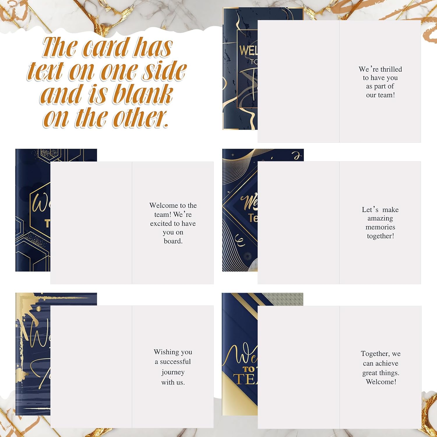 100 Sets Welcome to the Team Cards with Envelopes and Stickers 4 x 6inch Blank Inside Welcome Cards for New Employees Hire Thank You Gifts for New Employees - Image 3