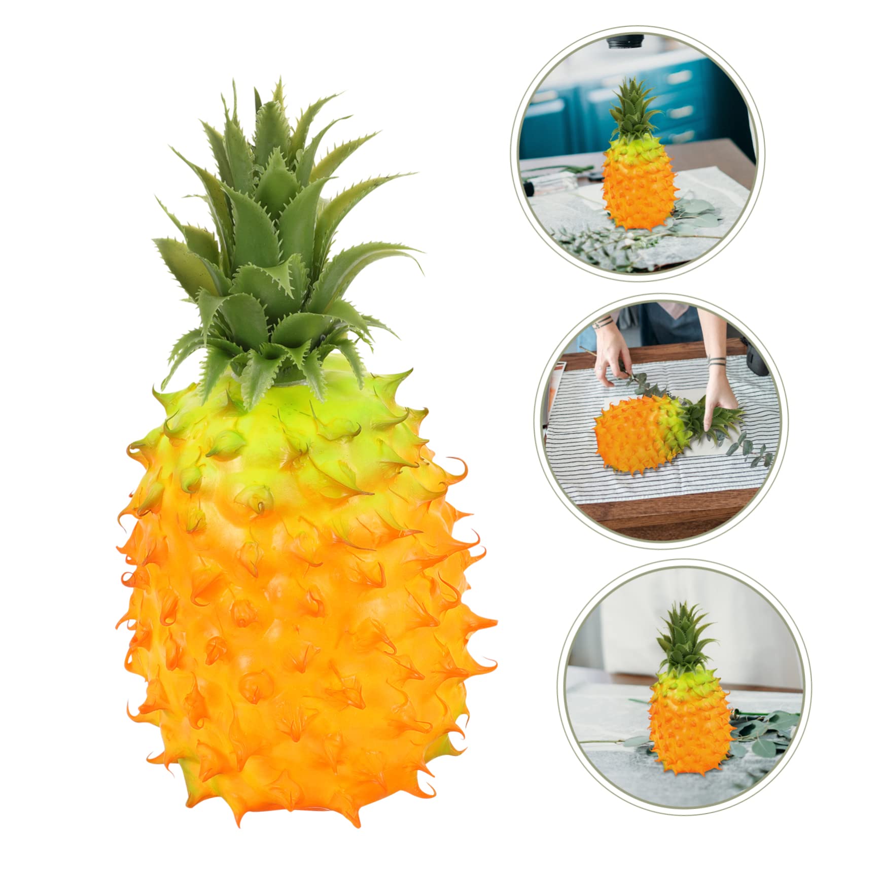 Zerodeko Modelo de Piña Artificial Realista de PU y Espuma para Hogar