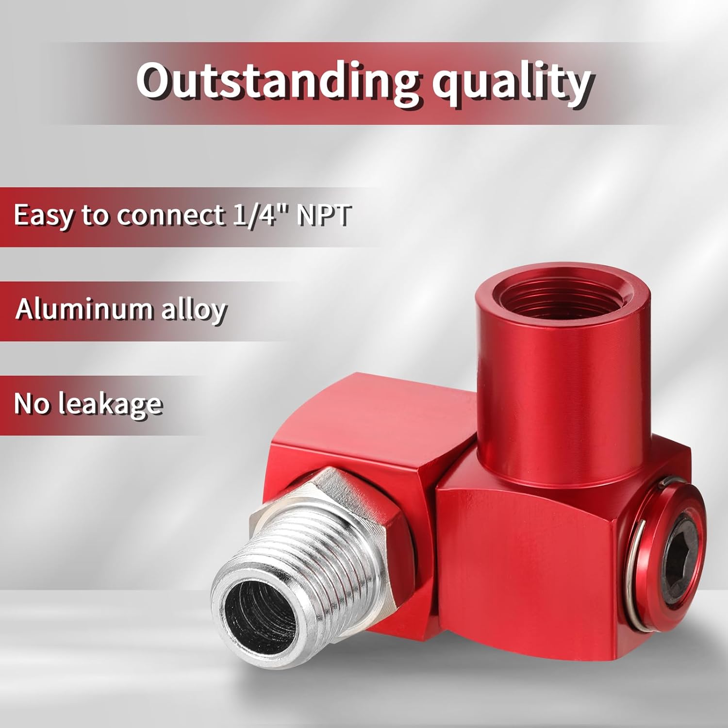 Swivel Air Hose Connector 1/4 Inch NPT 360 Degree Air Hose Fittings Air Compressor Connectors Swivel Air Fitting Hose Swivel Connector Air Tool Adapter