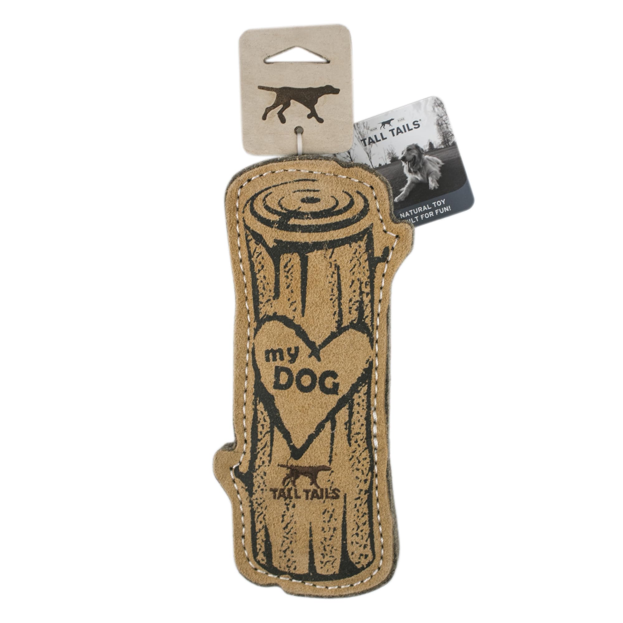 Pet Supplies : Tall Tails Dog Natural Leather Love My Dog Tree Log