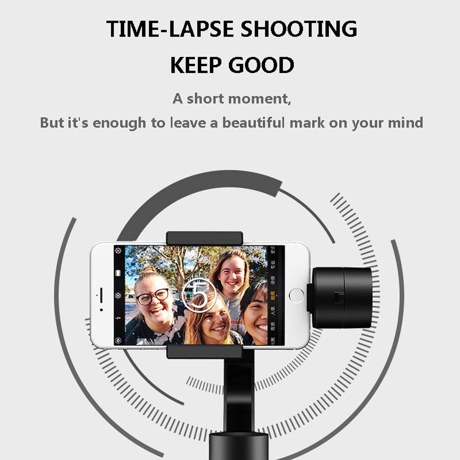 LJJ 3-osiowy stabilizator kulinarny do smartfona, stabilizator kulinarny ze śledzeniem ruchu twarzy - Lapse sprzęt VLOG do smartfona