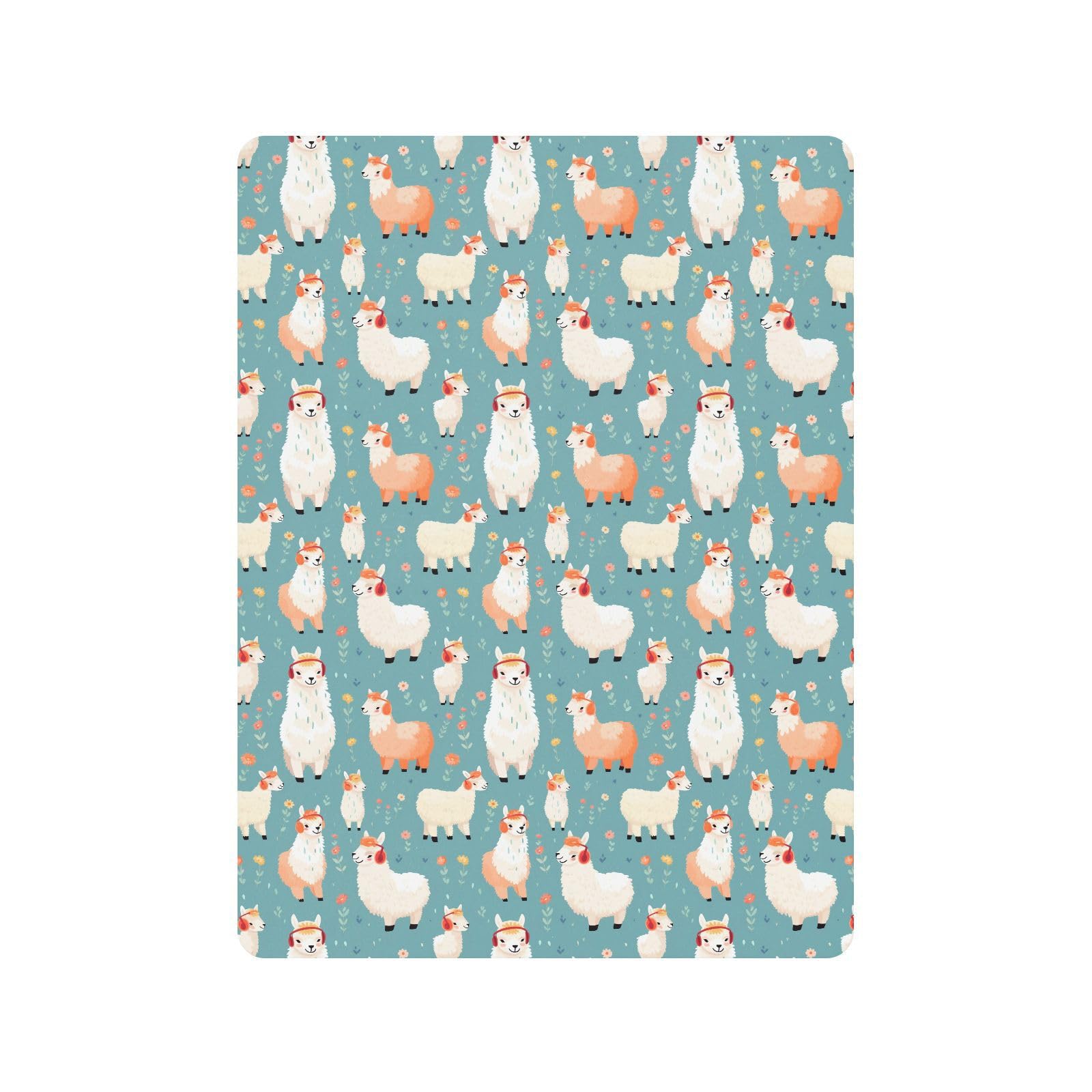 Alpaca Listen Music Drap-housse pour berceau de bébé garçon et fille 71,1 x 132,1 cm