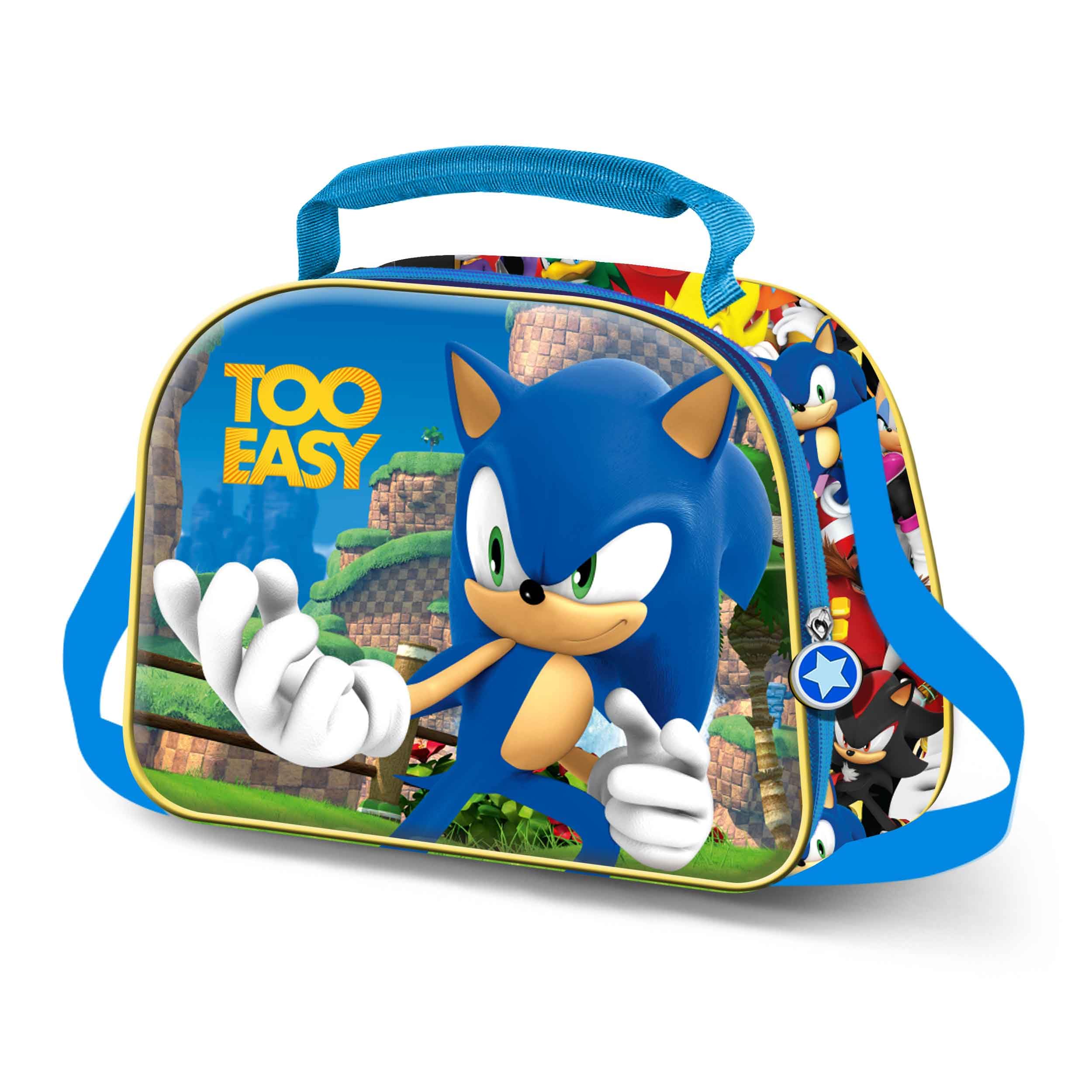 Karactermania Sonic The Hedgehog Easy-3D Lunch Bag, Blue, 26 x 20 cm