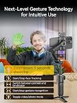 AOCHUAN Stabilisateur Gimbal pour iPhone, Téléphone Gimbal avec lumière de remplissage magnétique RGB, pliable Gimball Construit dans 7.8' Rouleau de rallonge et OLED Affichage pour iPhone/Android Excellent pour Vlogging-Smart X2 Kit noir