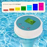 6-in-1 Bluetooth Swimming Pool Water Tester EC/Salinity/pH/ORP/Temperature/Chlorine Meter Wireless Floating Smart Pool Monitor Water Tester for Pools & Swim Spas - 5