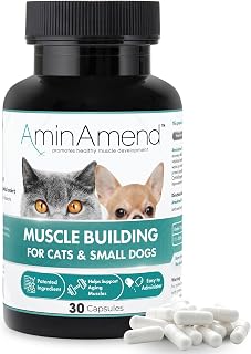 Muscle Support Pet Supplement for Small Dogs & Cats with CaHMB & Vitamin D3 – All Ages & Senior Dog Supplements for Muscle Strength, Mobility & Daily Activity – (30 Capsules)