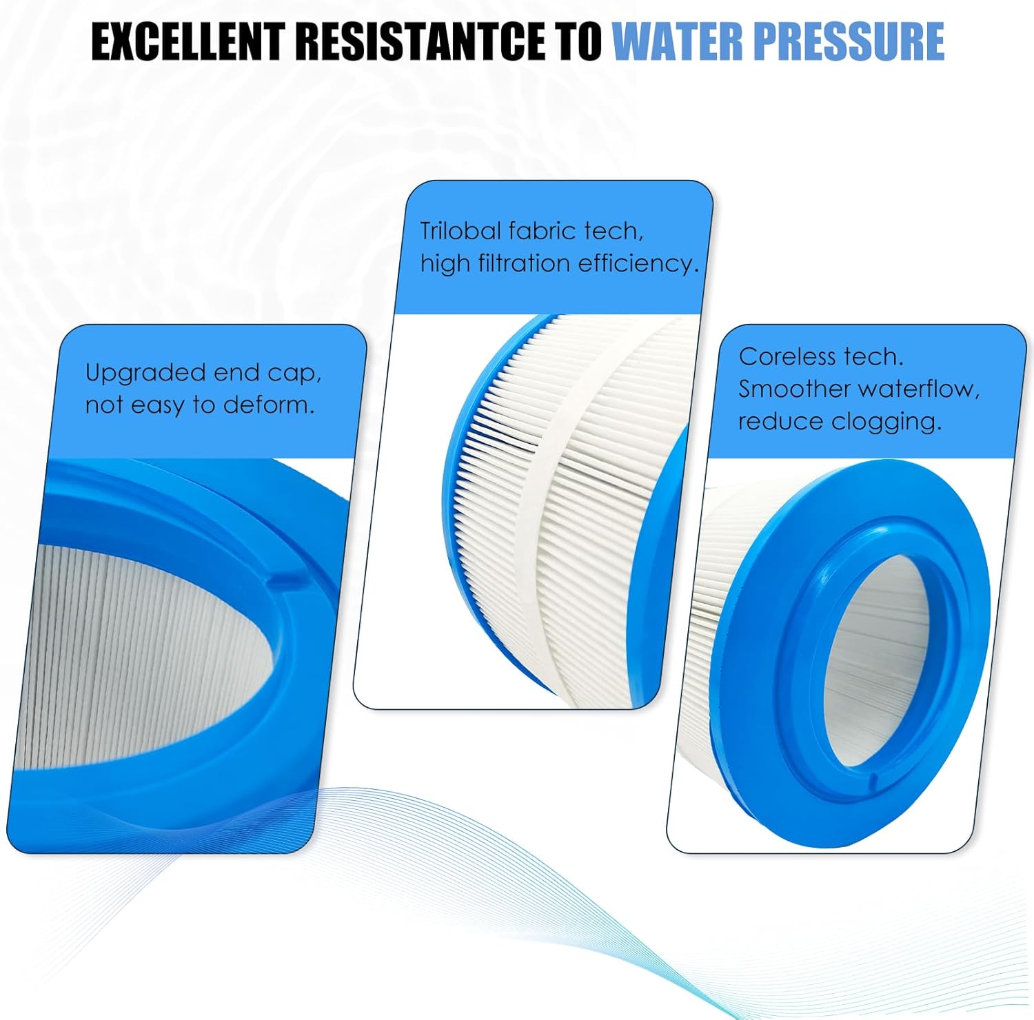 Spa Filter Replaces Wellspring 10 00282 Bullfrog Spa Filter/Pleatco PBF40M, Fits A5,A6,A7,A8/ R5,R6,R7,R8/ X5,X6,X7,X8 Bullfrog Hot Tub, Wellspring 30. Coreless Filter-2 Pack - Image 5