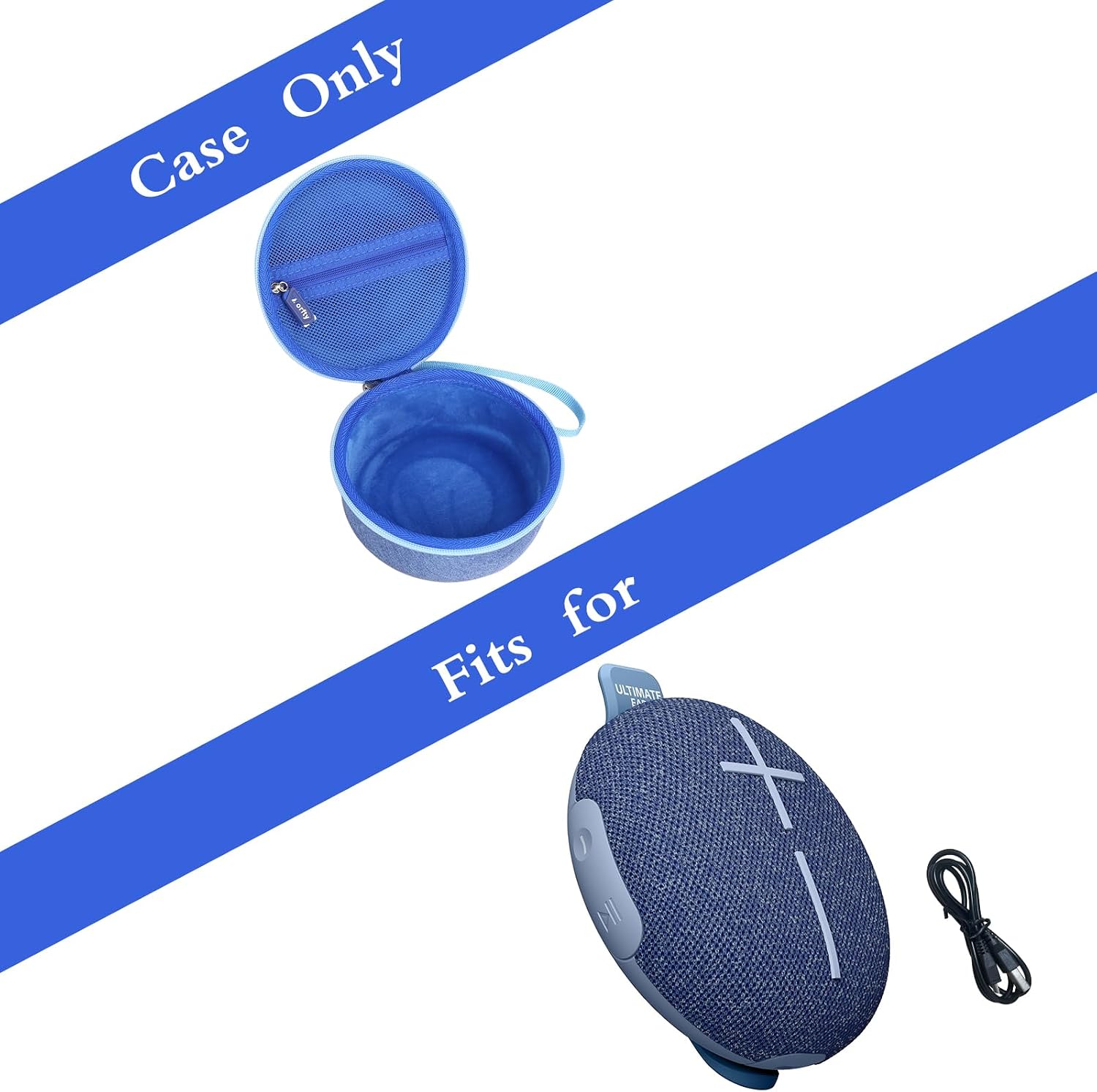 Case for Ultimate Ears MINIROLL Ultra-Portable Waterproof Bluetooth Speaker - Travel Protective Carrying Storage Bag (Blue)