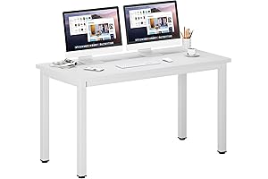 DlandHome 55 Inch Full Size Computer Desk White