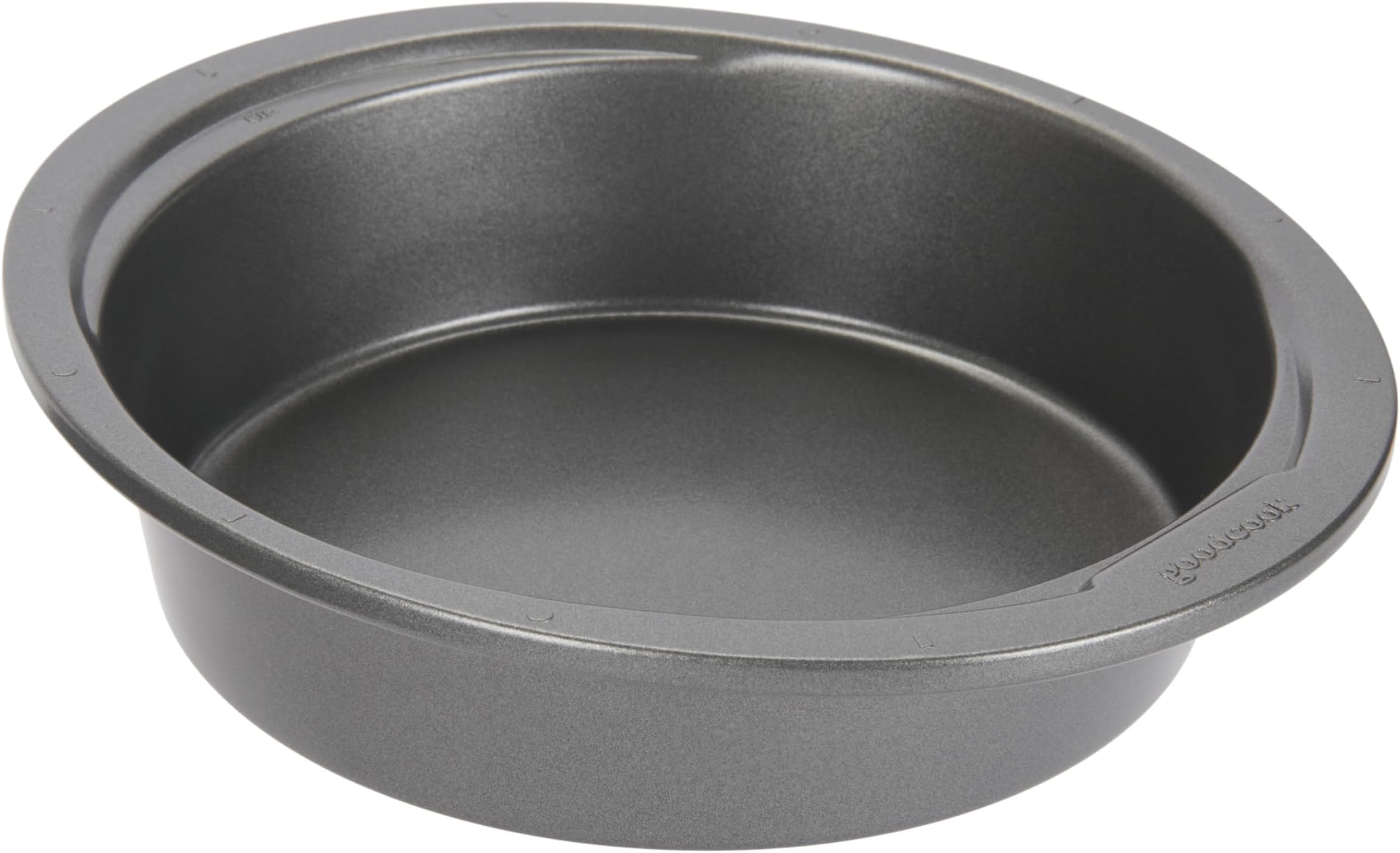 GoodCook Everyday Mini Round Cake Pan Heavy Duty Construction with Metal Utensil Safe Nonstick, 6-Inch, Gray