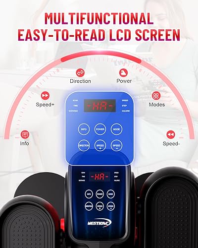 Miniatura 3 de Under Desk Elliptical Machine, Ellipse Leg Exerciser Electric as Seen on TV for Seniors with Remote Control & 10 Adjustable Speeds,Quiet & Portable