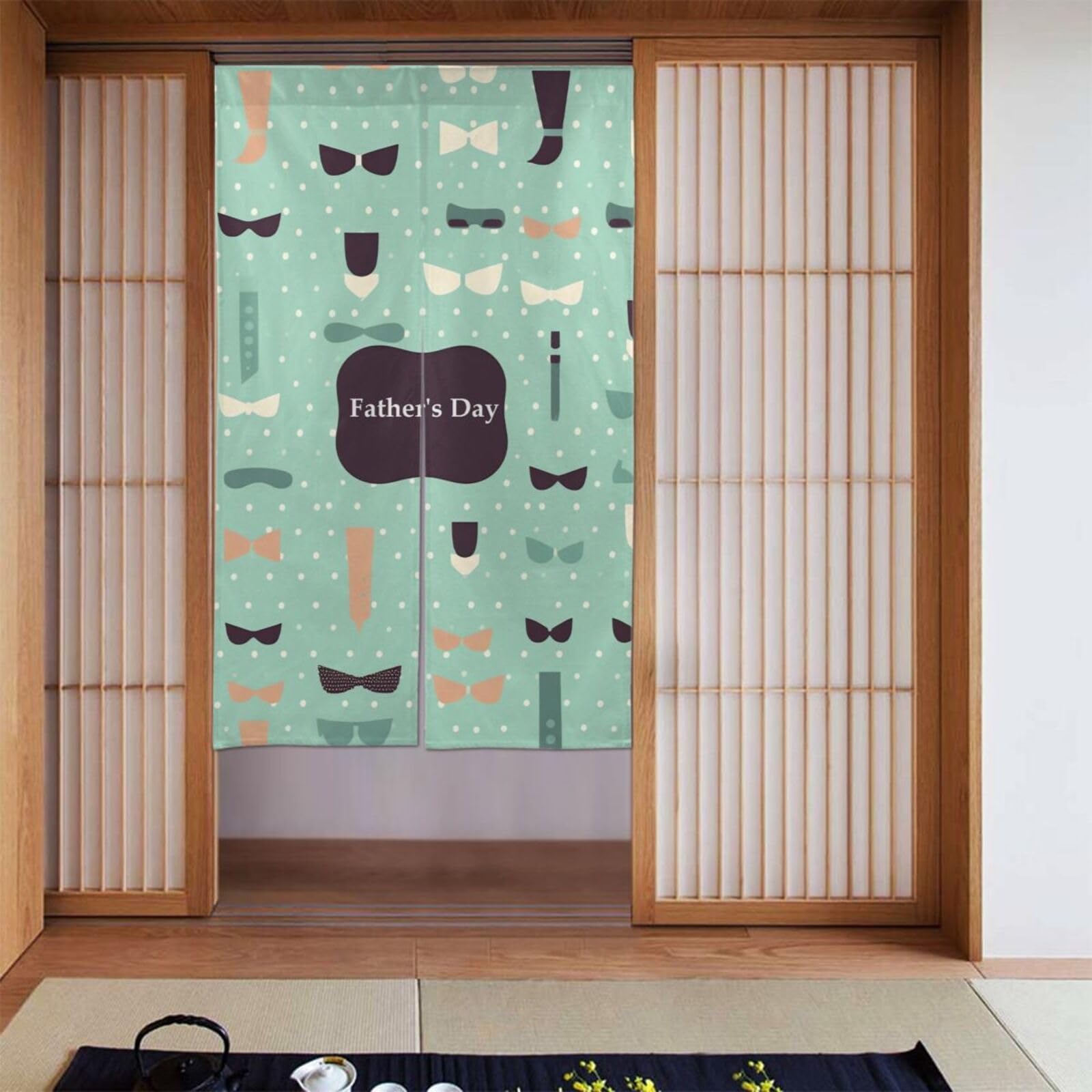 Rideaux de porte fête des pères 86x142 cm occultants pour chambre