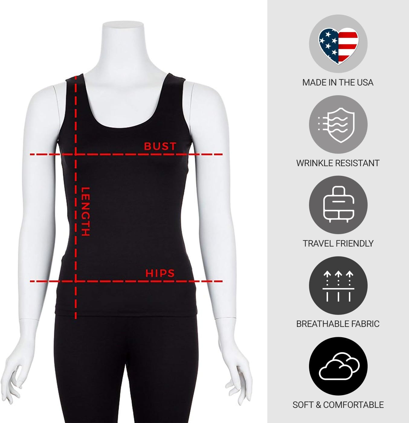 A'nue Miami Women's Classic Scoop Neck Tank Top