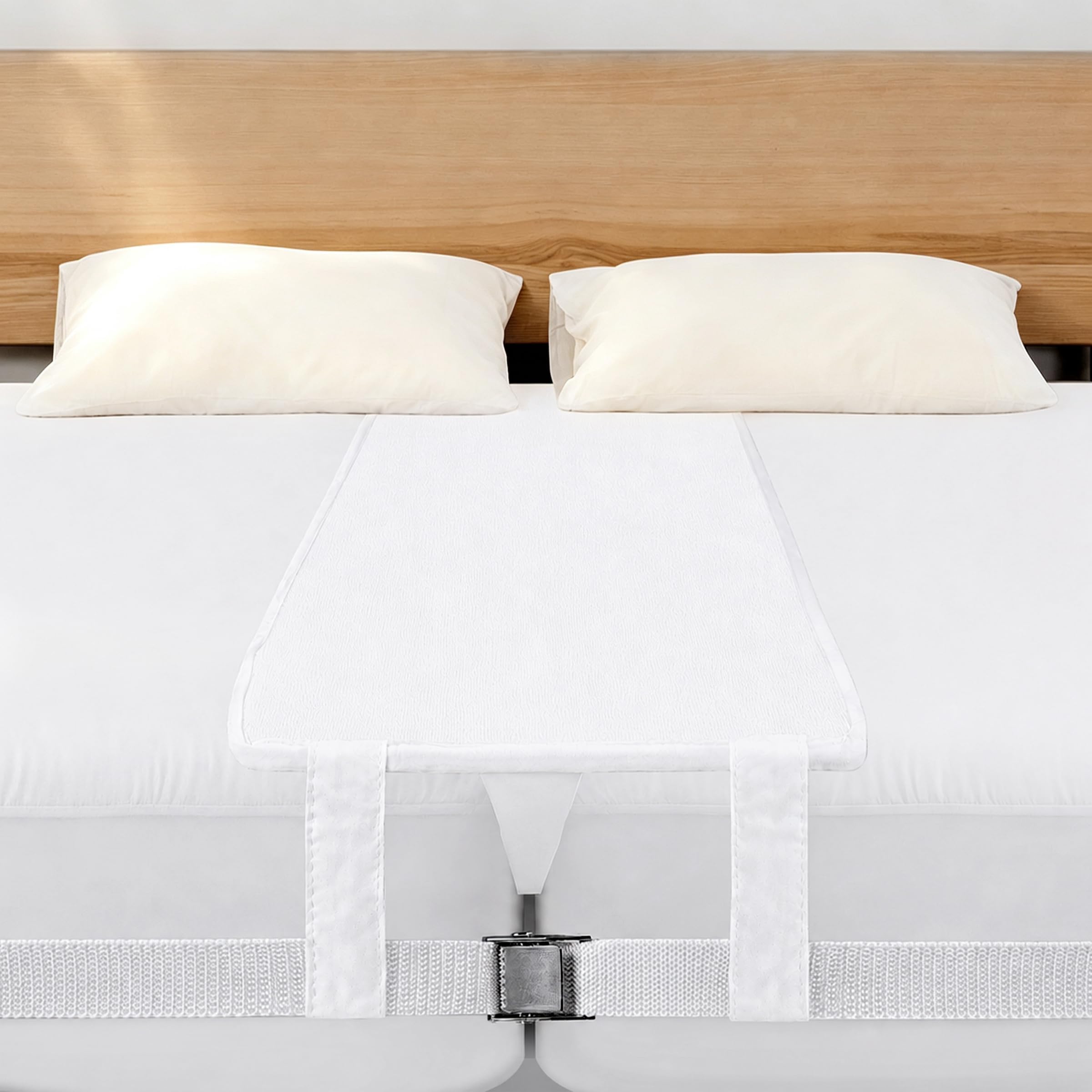 Ruili Bed Bridge Twin to King Converter Kit - Mattress Connector with Strap - Extra Wide Soft Bed Gap Filler - Adjustable Comfortable Bed Connector - Storage Bag Included (Cotton)