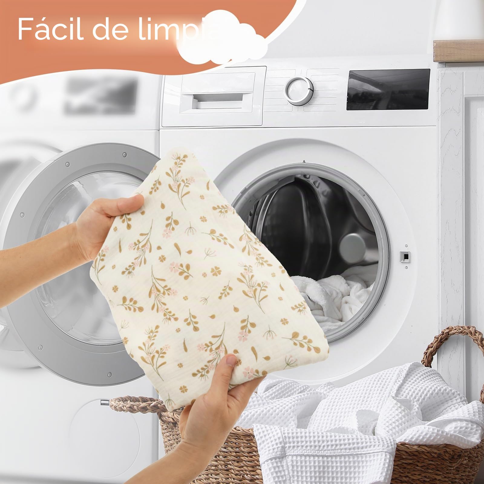 2 fundas de almohada de cuidado de algodón, con cremallera oculta, flexible, fácil de usar, suave para el cuidado del bebé (rosa)