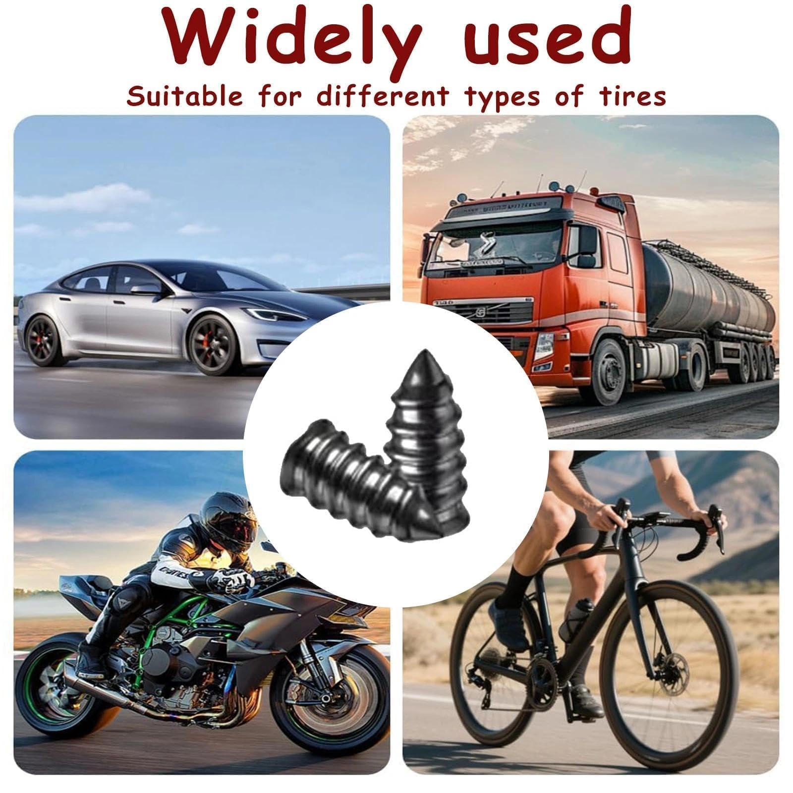 VOOSFSIE 20 Piezas Repara Pinchazos Coche, 2 Dimensiones Clavo de Goma para Neumáticos, Con Caja y Destornillador, Clavos de Reparación de Neumáticos al Vacío, para Automóvil Motocicleta Camión — view 7