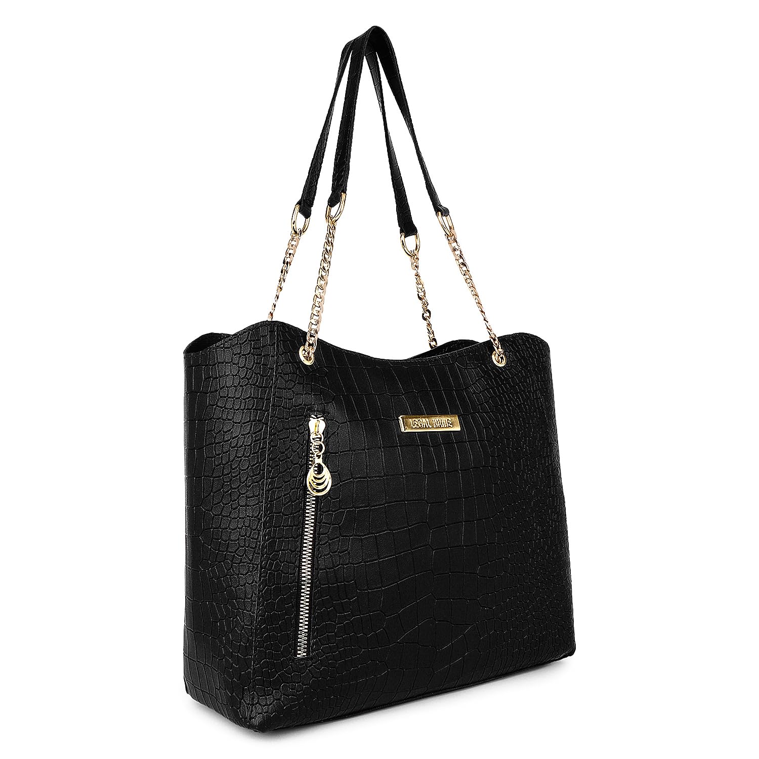 LEGAL BRIBE Womens Crock Style Shoulder Bag (Black) (B0CPBGNH9W) Amazon Price History, Amazon Price Tracker