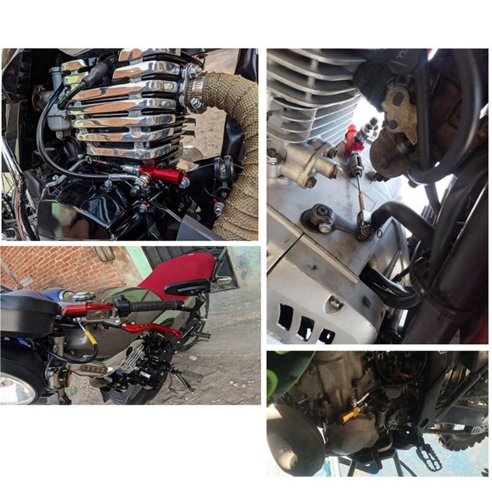 Palancas de embrague de moto Cilindro para maestro de bomba freno embrague hidráulico motocicleta universal 22 mm y 7/8"(1 kit)
