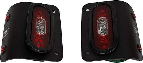 Luces traseras LED de artillero de cola compatibles con Jeep JL/JLU, montaje empotrado, aprobado por SAE/DOT