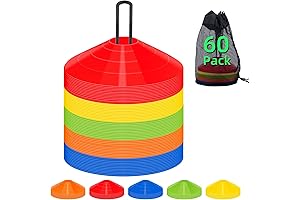 60 Pack Agile Soccer Cones Used for Football Training
