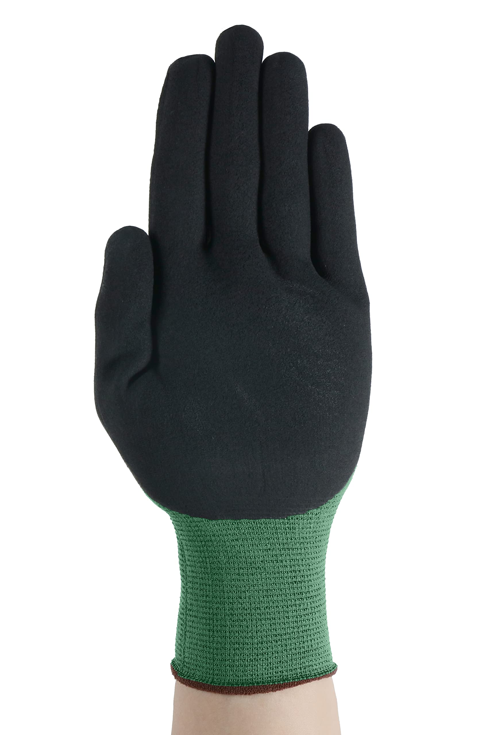 Ansell HyFlex 11-842 Gants de Travail Professionnels, Enduction Nitrile Résistante à l'Abrasion, Protection Industrielle Multiusage, Touchscreen, Noir, Taille 3XL (12 Paires)