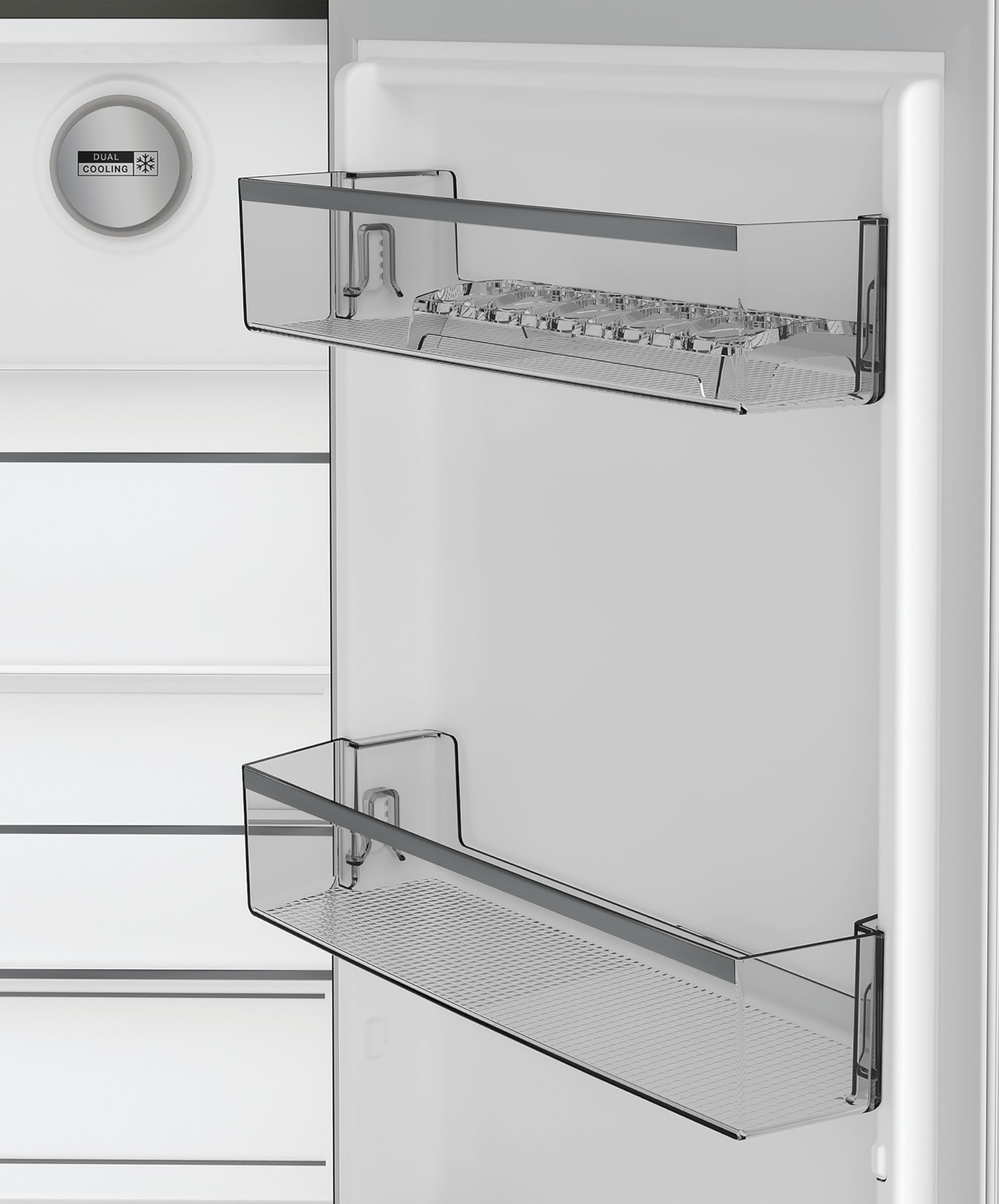 Bauknecht SBS IW E90 Pearl Side by Side Kühl-Gefrierkombination/ 25 Jahre nachgewiesene Zuverlassigkeit und Lebensdauer-Inverter Kompressor/Wasser- und Eiswürfelspender/Dual Cool Total NoFrost