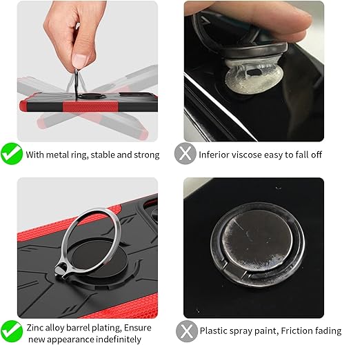 Miniatura 4 de Funda para Xiaomi Redmi Note 11R  Poco M5  Poco M4 5G con anillo de soporte, cubierta magnética híbrida a prueba de golpes 360 verde