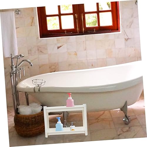 Miniatura 6 de Amosfun Estante de almacenamiento para zapatos, estantes de plástico de mesa, estantes de almacenamiento de cosméticos, estantes de lavandería para