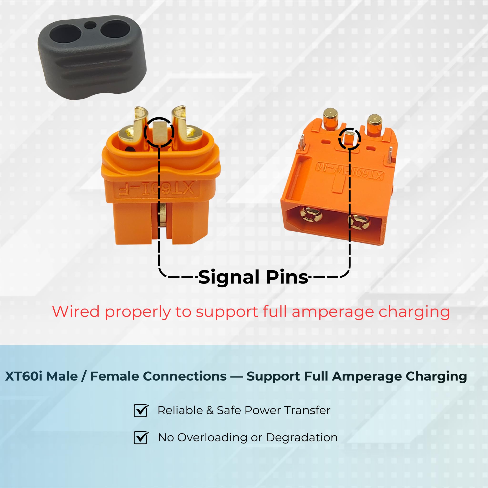 Cable de extensión XT60i a XT60i de 10 AWG de 30 pies macho a hembra, conectores XT60i, cable de carga solar, cable de silicona para estación de energía portátil, generador solar, sistemas
