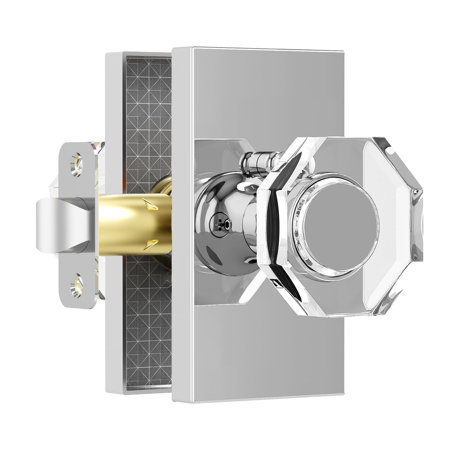 Black Crystal Door Knobs - Modern & Secure -7