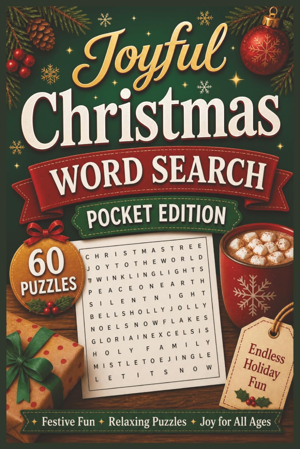 Joyful Christmas Word Search Pocket Edition: Festive Fun, Relaxing Puzzles, Joy For All Ages