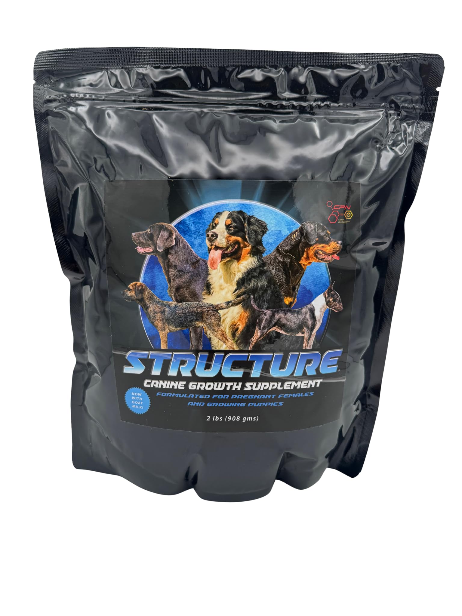 Structure by CPN – Puppy Growth Supplement – Supports Muscle, Bone & Immune Health – Human Grade Protein from Egg & Milk – with Probiotics, Enzymes & Omegas – for Puppies, Pregnant & Nursing Dogs
