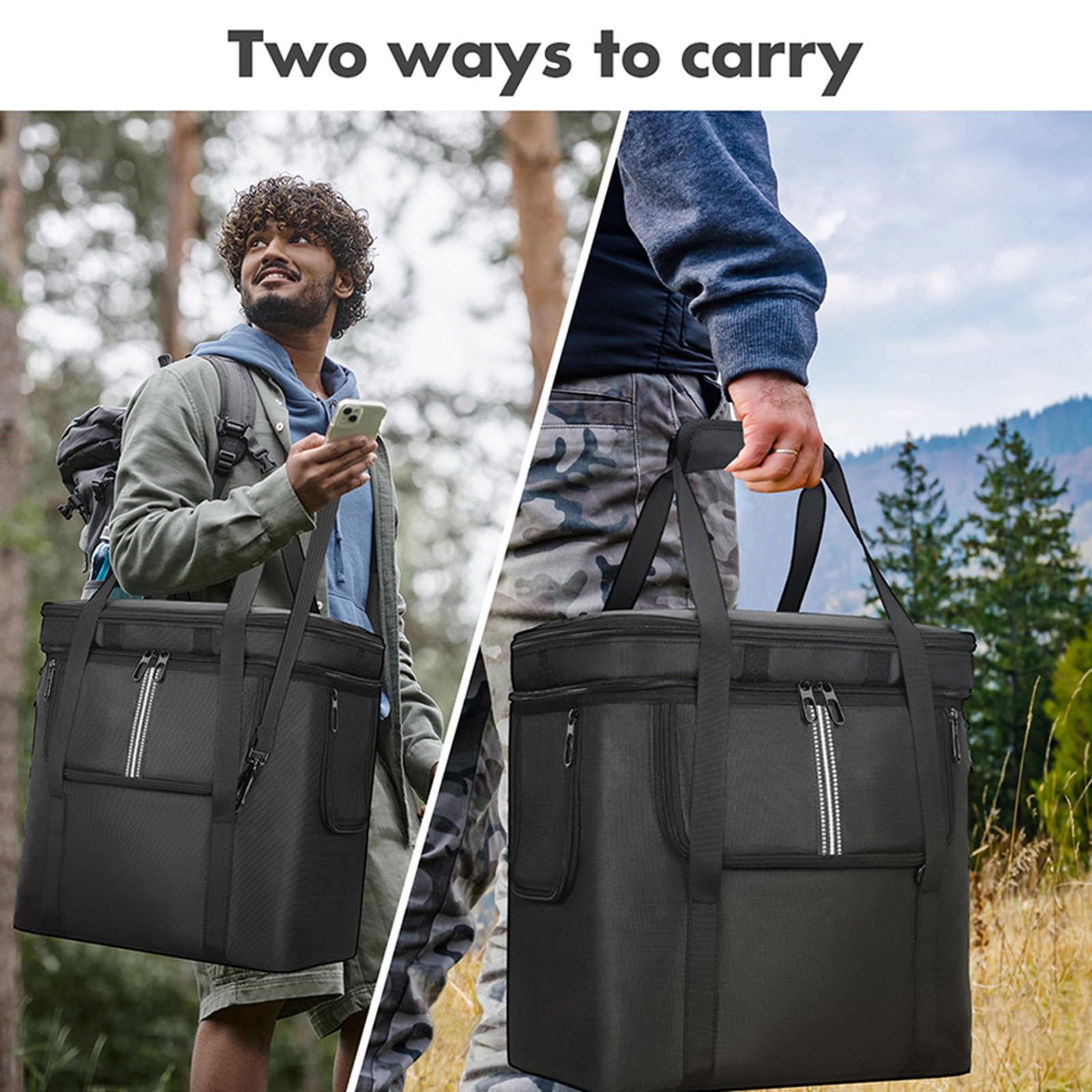 Custodia da trasporto compatibile con centrali elettriche portatili BLUETTI AC180, custodia da viaggio per esterni con cerniera laterale, tasche a due strati per cavo di ricarica e accessori
