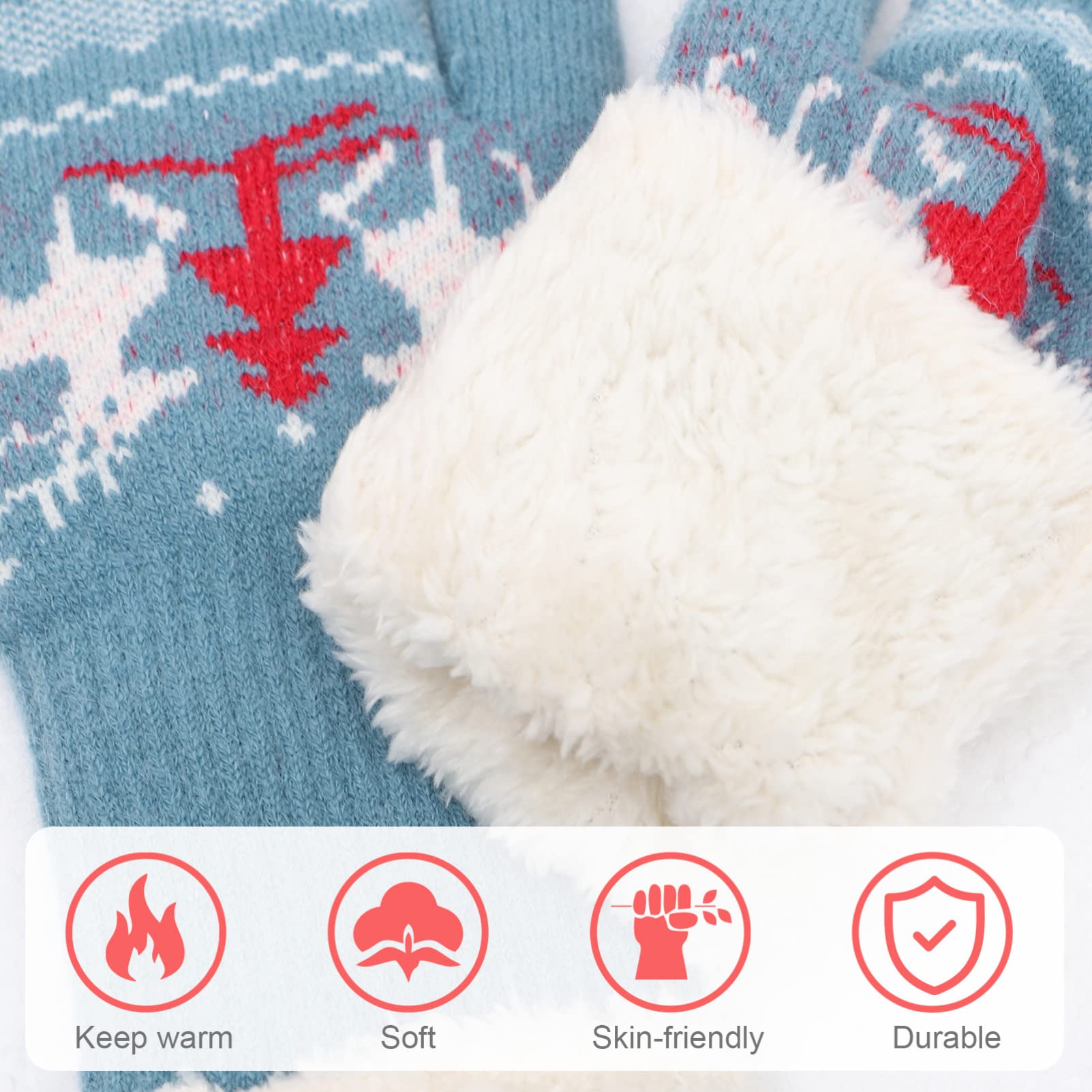 Gorro De Punto Navideño Guantes Negros Halloween Guantes De Gorros Para Mujer De Esqueleto De Nieve Mujer Bufandas Para Calientes Rojo Acrílico