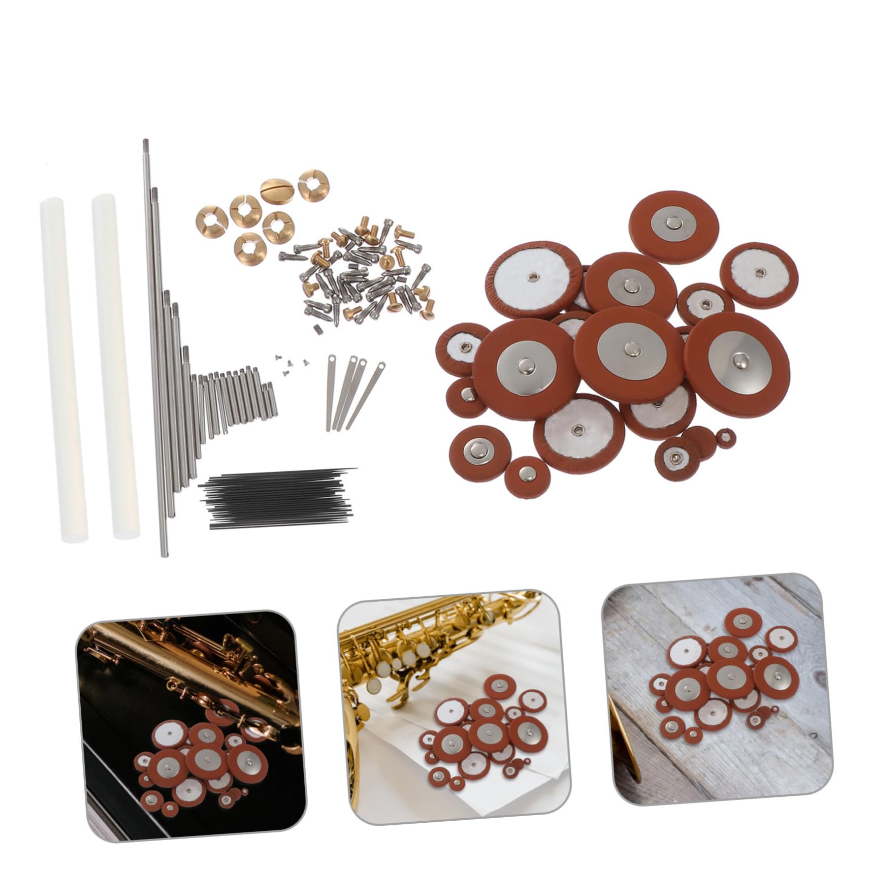 minkissy Kit Riparazione Sax Contralto in Inossidabile con Molle e Viti Resistenti per Strumenti Fiato Compatto per Manutenzione e Riparazioni Te Accessori Pratici e Durevoli per Saxophone