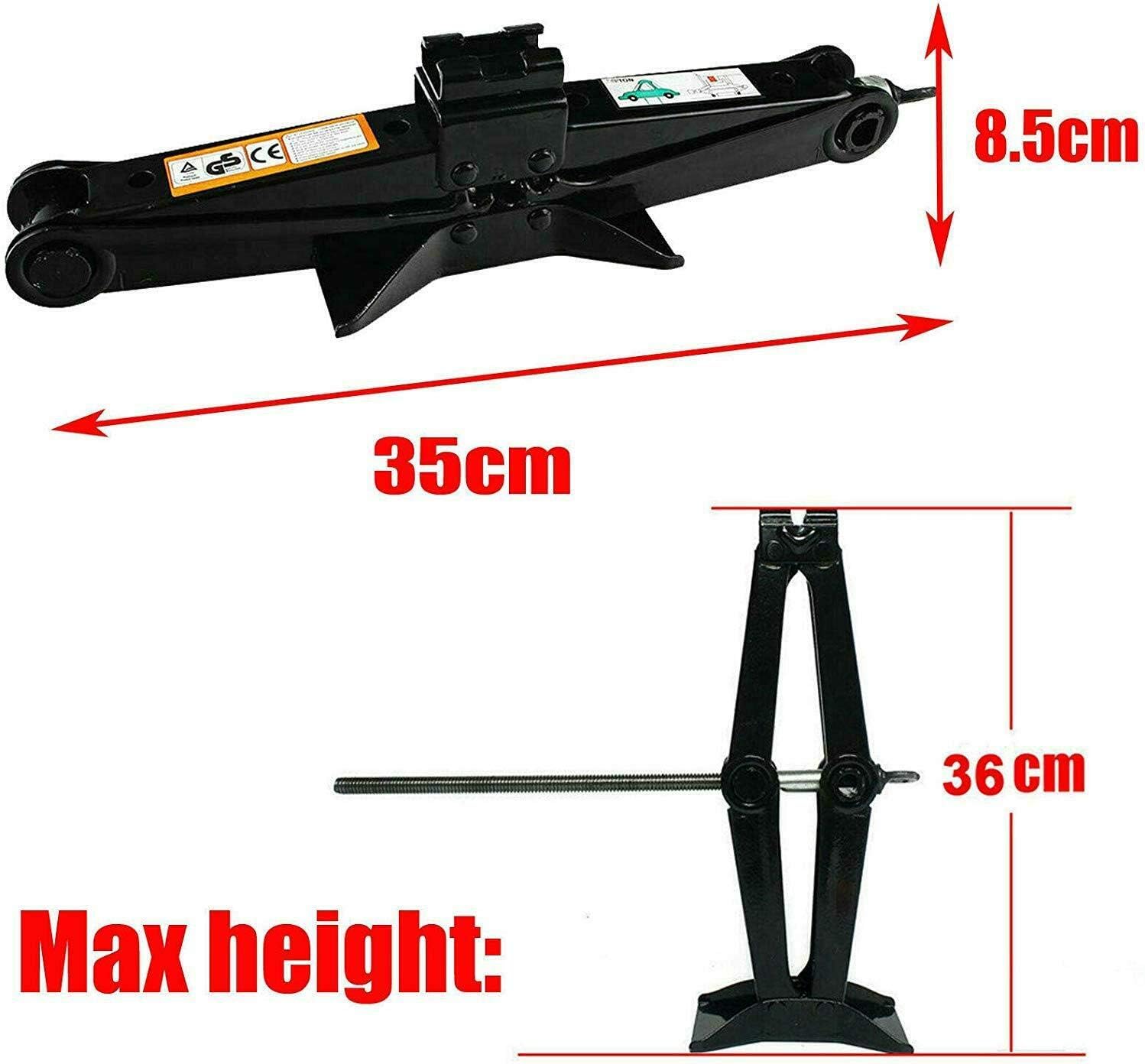 Set of 4 2 Tons/4400 lbs 14" RV Trailer Stabilizer Leveling Scissor Jacks with Handle