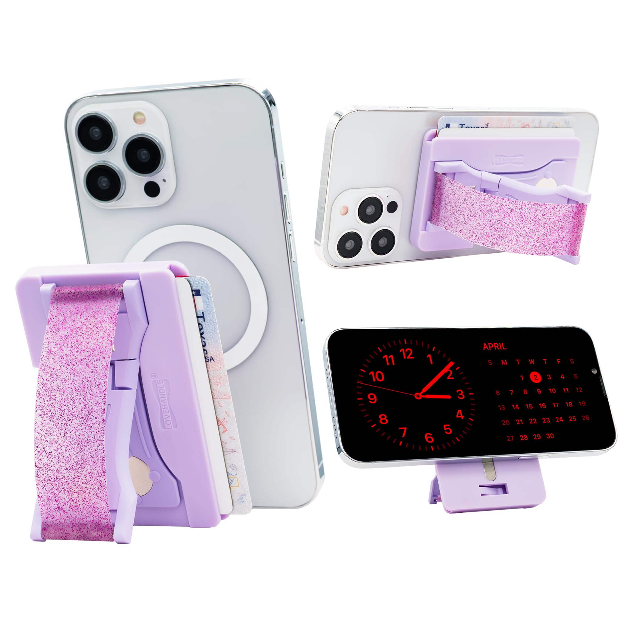 Cartera compatible con MagSafe y carga inalámbrica con soporte LoveHandle 8