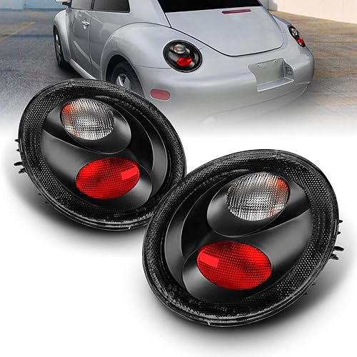 Miniatura 7 de AmeriLite Luces traseras Altezza cromadas transparentes para Volkswagen Beetle 1998-2005, lado del pasajero y del conductor