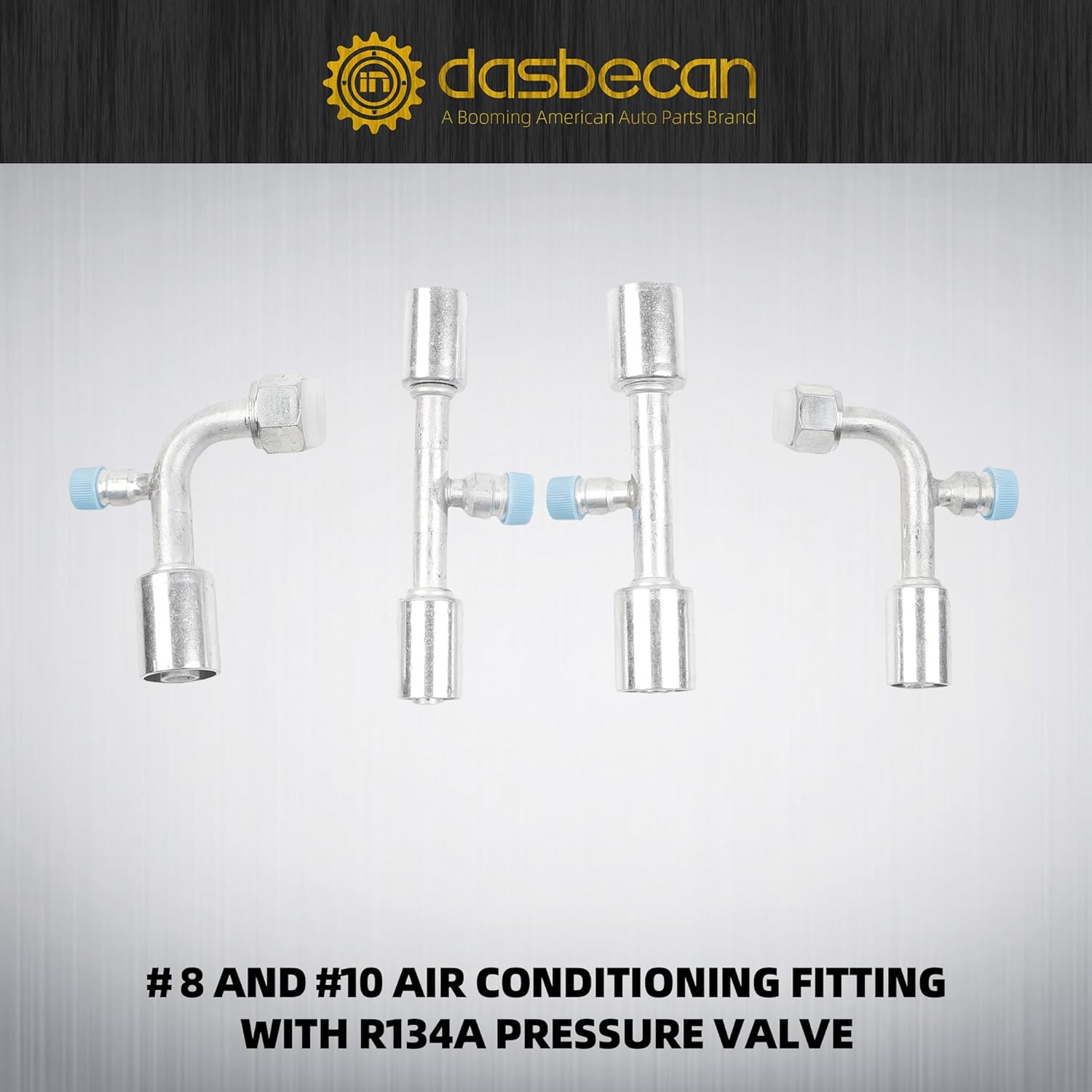 Dasbecan 25PCS Air Conditioning Hose and Fitting Kit 6.5ft #6#8#10 AC Hose Kit, #6#8#10 AC Fittings