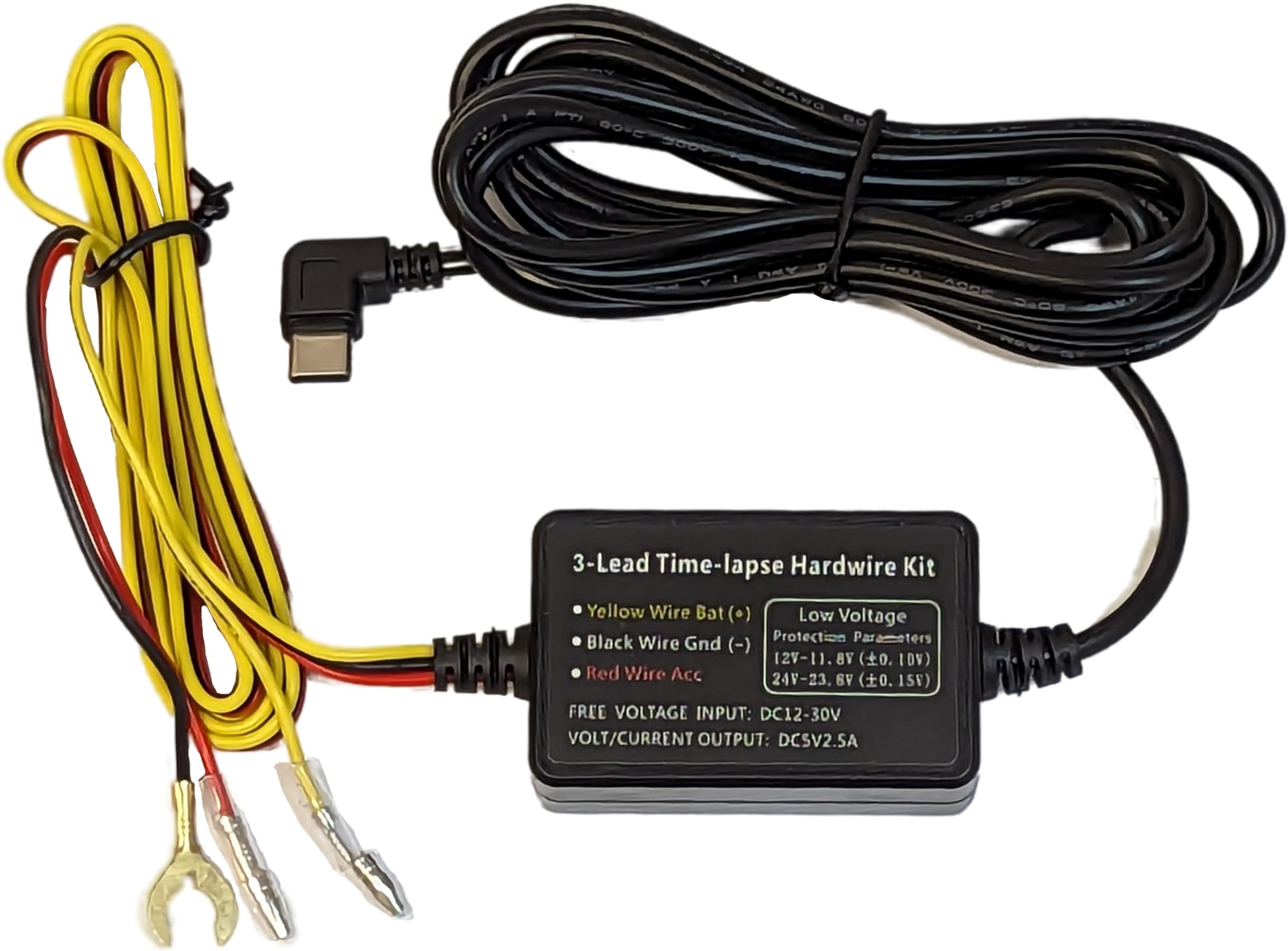 SpySpot Hard Wire Car Kit Power Supply USB-C for Micro Tracker Portable GPS Tracker - Works with GL320MG - Easy Installation - No Recharge Needed - Great for Dash Cams.