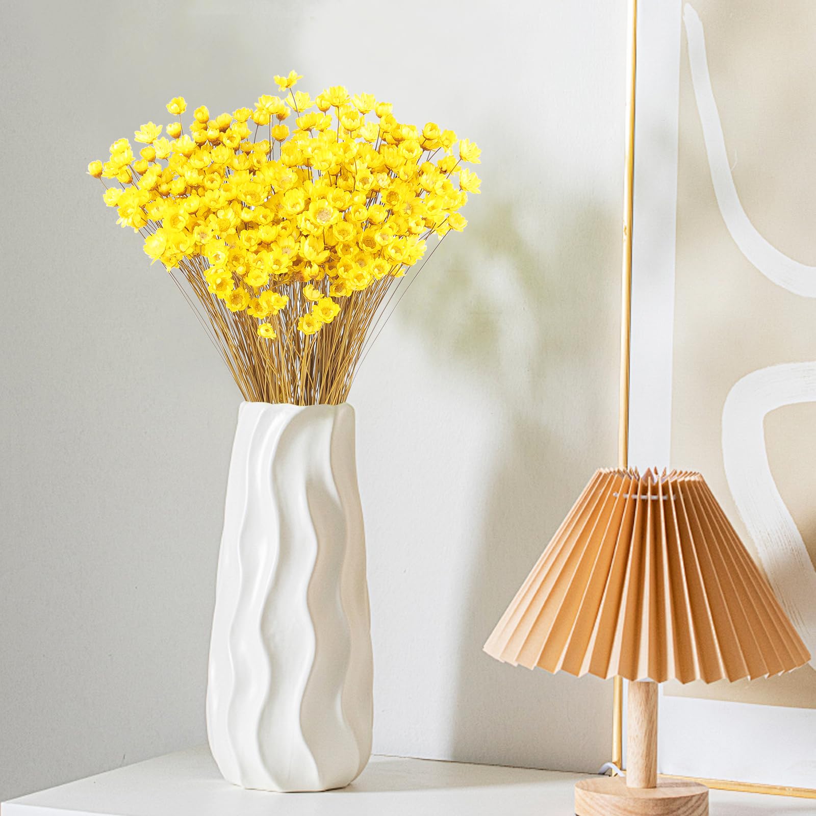 Set Da 50 Fiori Secchi Di Gypsophila Bianca – Steli Conservati, Naturali, Senza Manutenzione, Perfetti Per Bouquet, Centrotavola E Decorazioni Artigianali