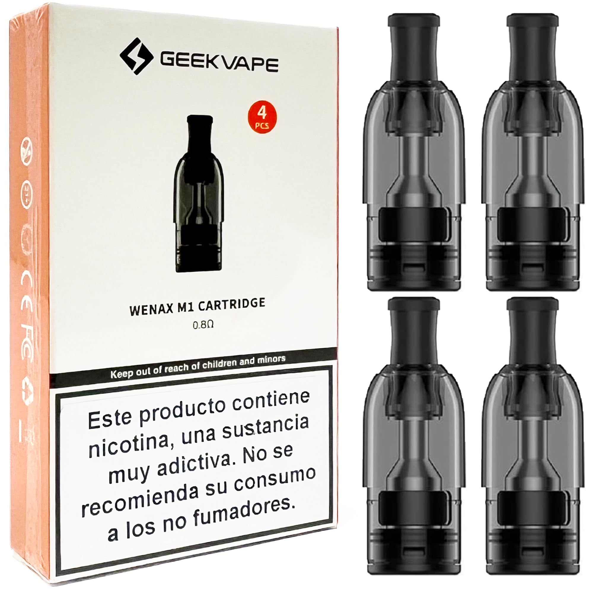 Cartuccia POD Wenax M1 2ml 0.8ohm / per vaporizzatore per sigaretta  elettronica Wenax M1 Kit