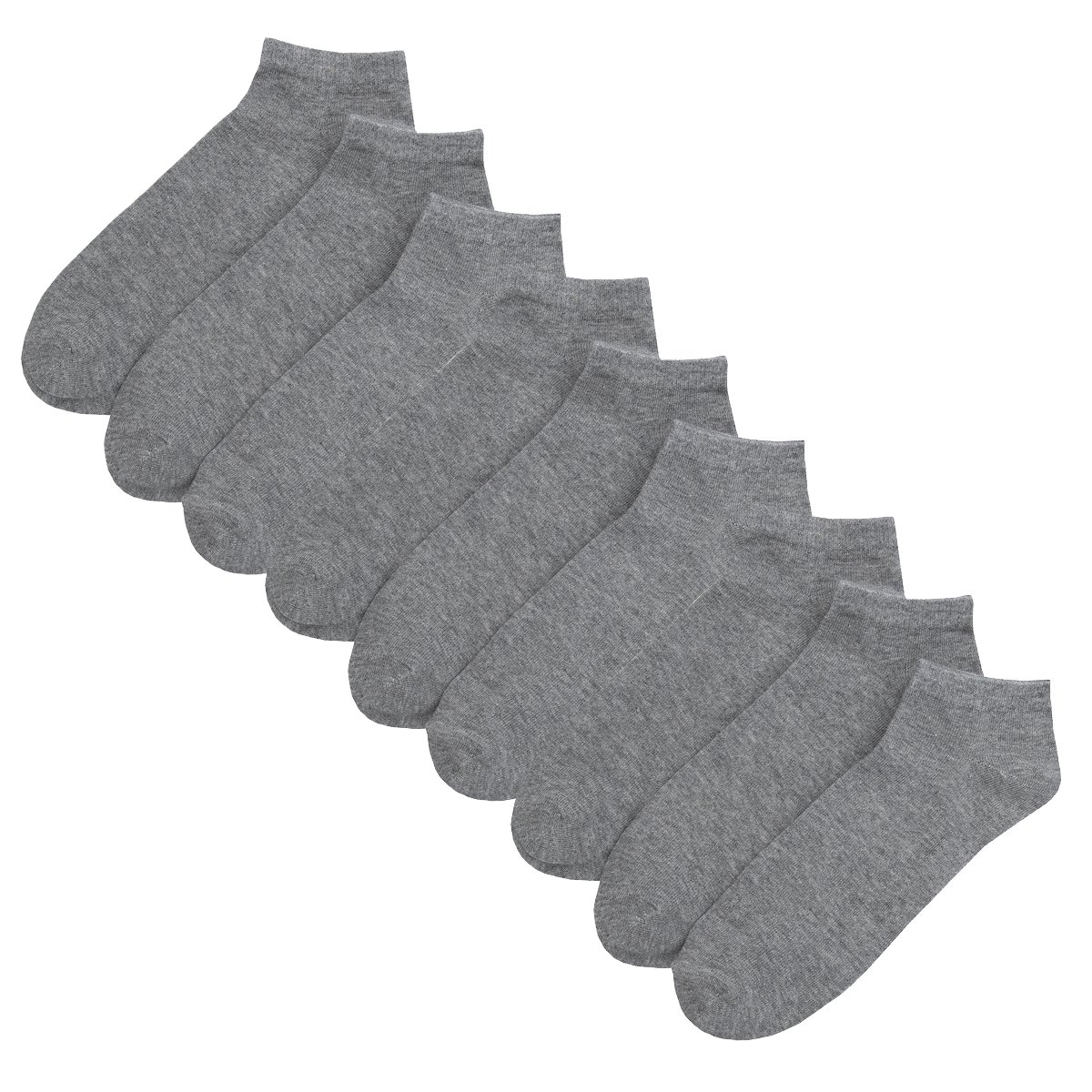 Red Tag Active Men's Grey Redtag Active 9 Pairs Multipack Elastic Sports Trainer Liner Socks